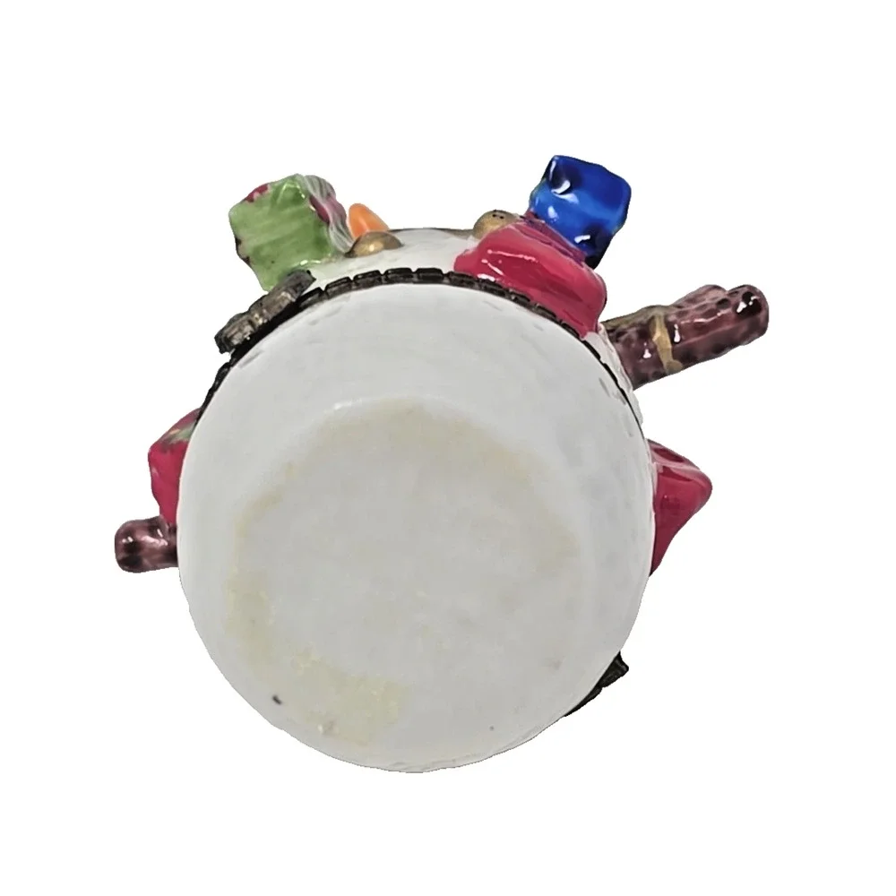 Vintage Ceramic Hinged Trinket Box Holiday Decoration PB194‎